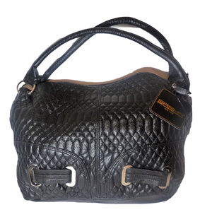 Sasha Handbag Black Quilted Large Shoulder Bag